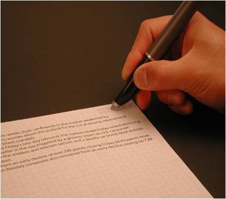 Digital Pen in use